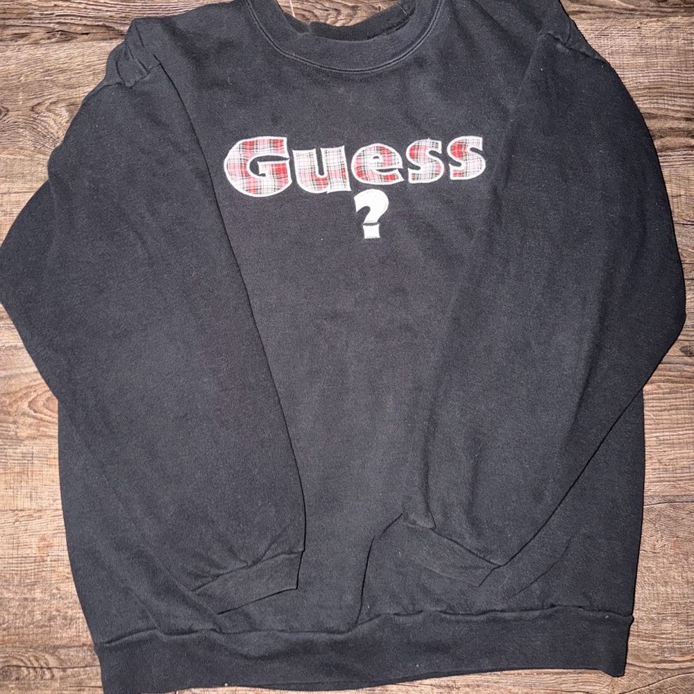 Guess Black Crewneck Men's Sweater